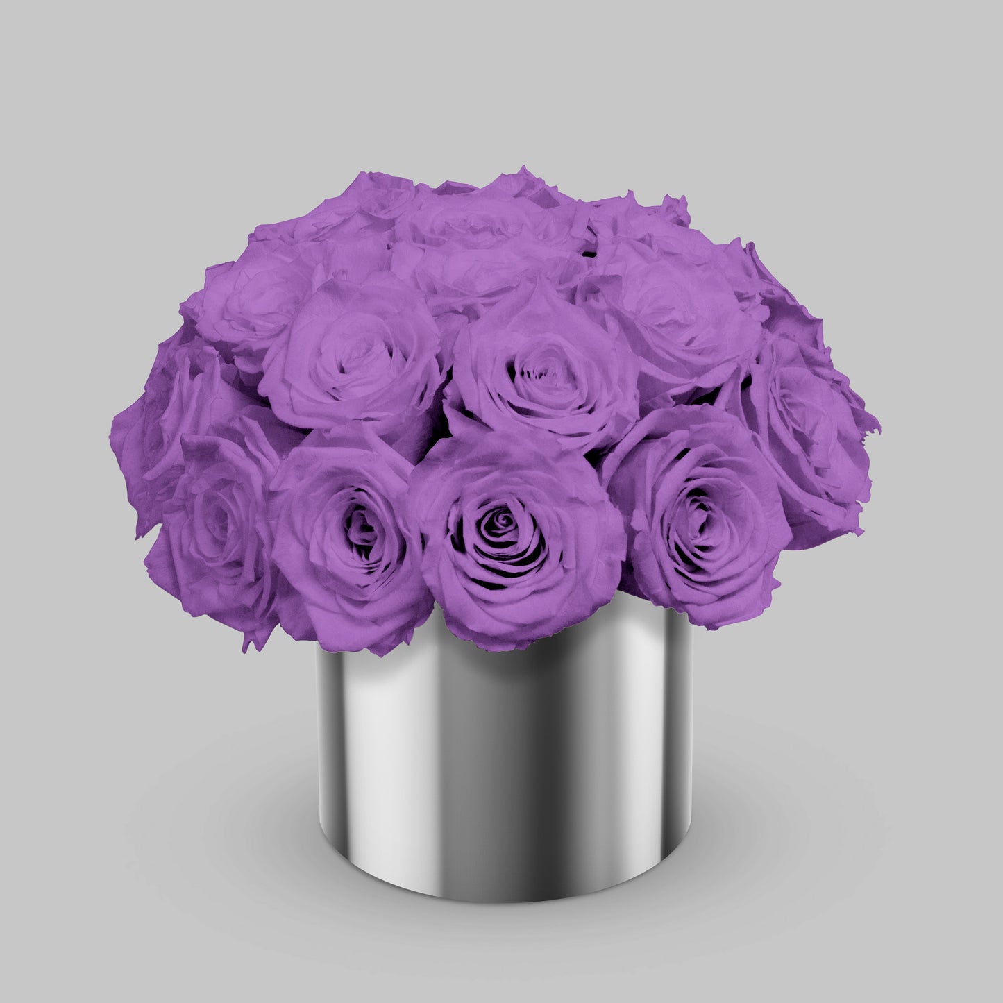 Violet Preserved Roses In a Vase BUDS&PETALS
