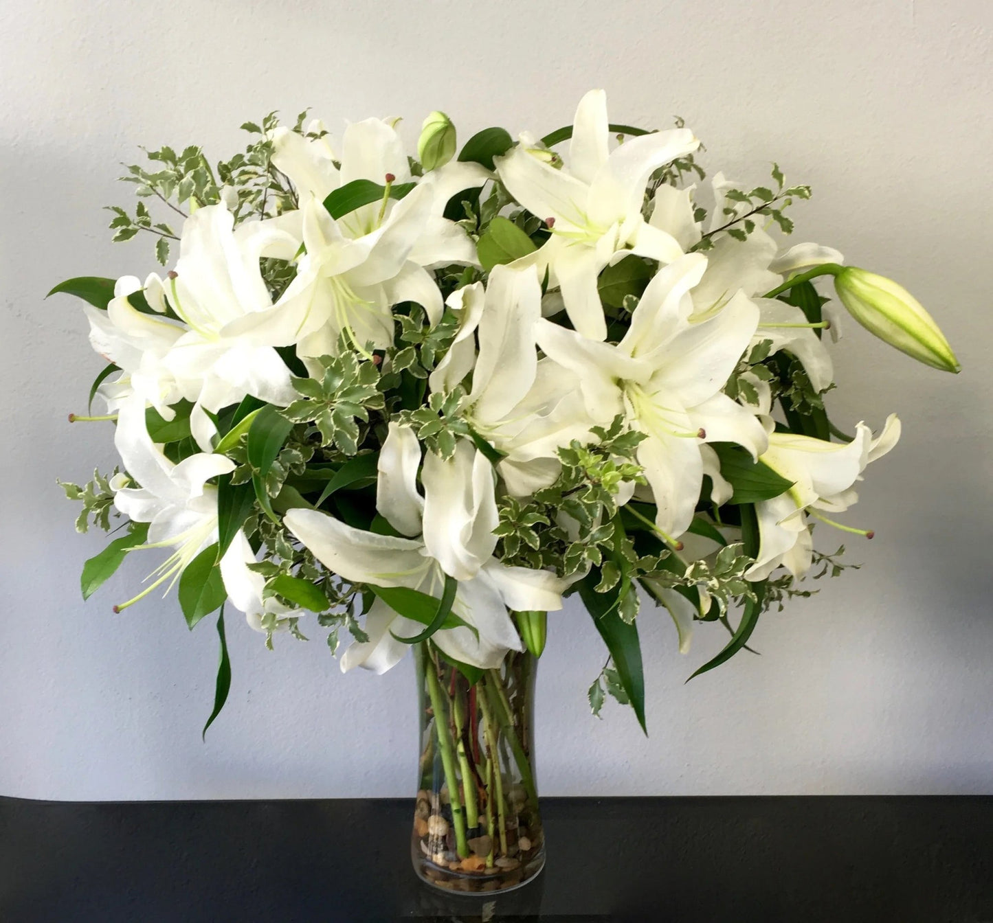 Blooming Lilies in a Vase