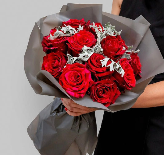 Bouquet of Red Panther Roses