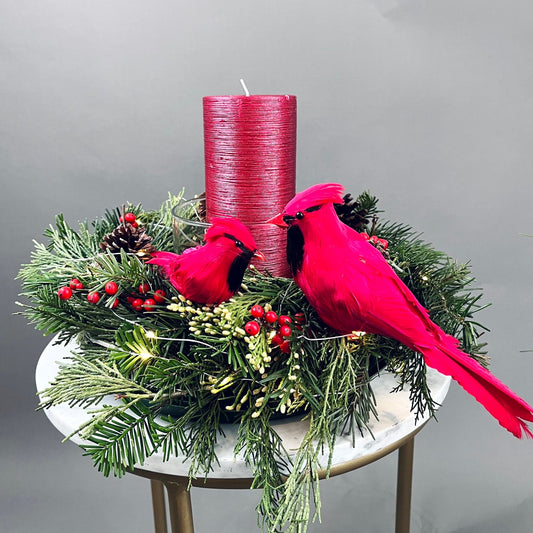 Christmas Arrangement with Birds