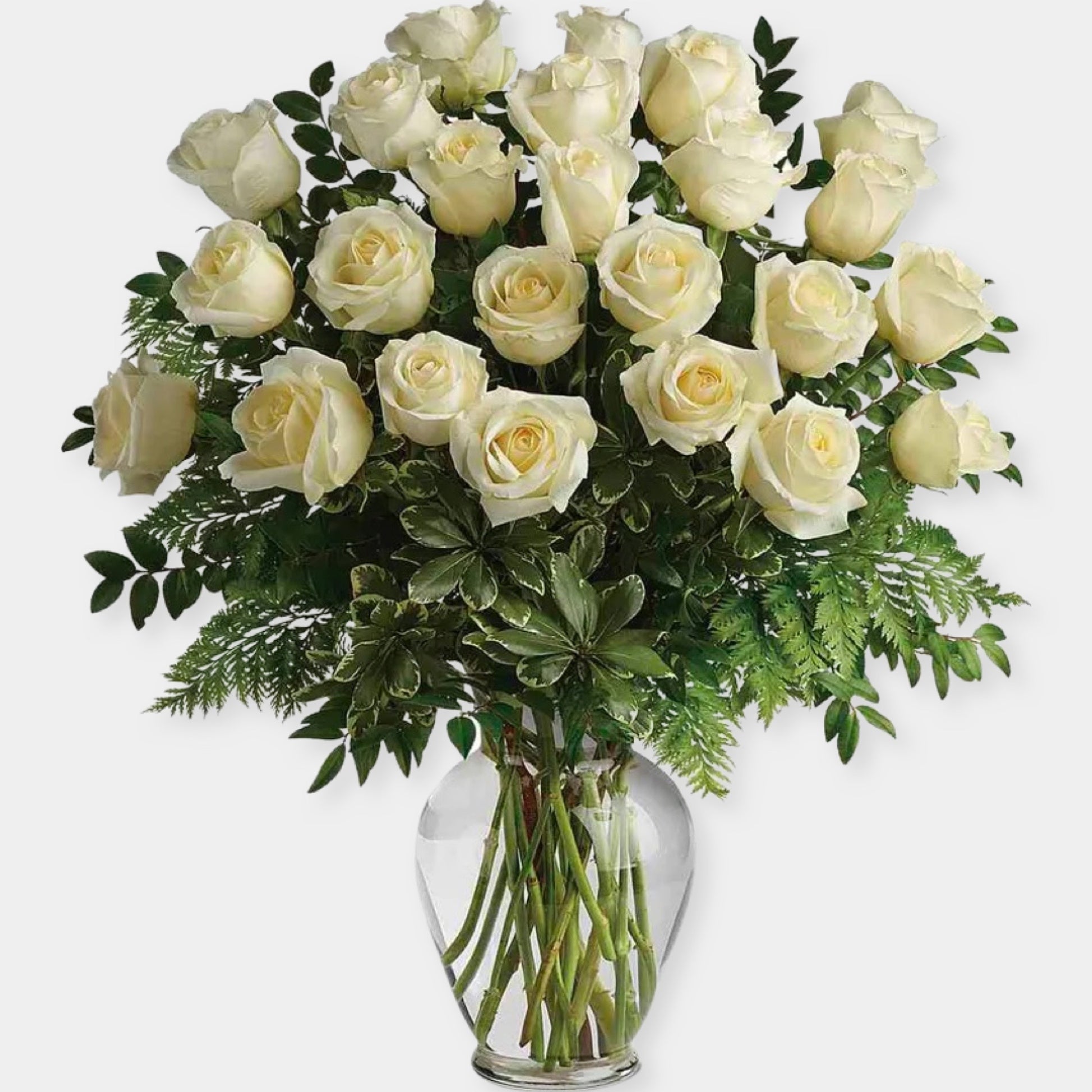 White roses bouquet "Bianca"